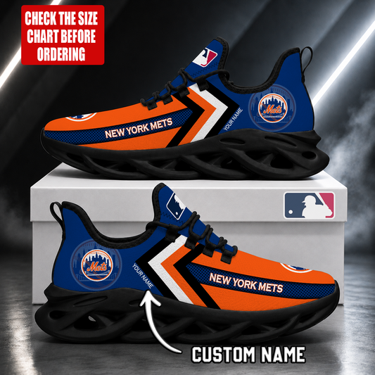 FINAL SALE - NEW CUSTOMIZED MLB17 NYM NEW YORK METS MAX SOUL SHOES