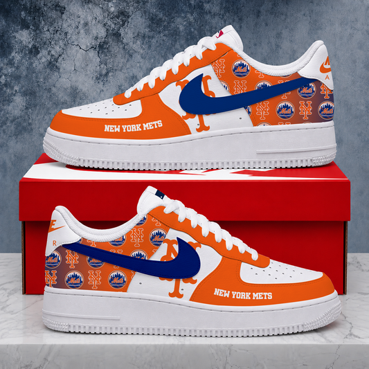 VIRAL EDITION - NEW CUSTOMIZED MLB17 NYM NEW YORK METS AF1 SHOES