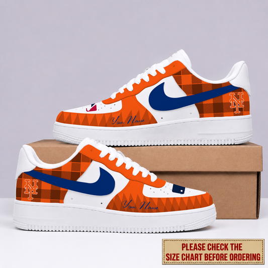 VIRAL EDITION - NEW CUSTOMIZED MLB17 NYM NEW YORK METS AF1 SHOES