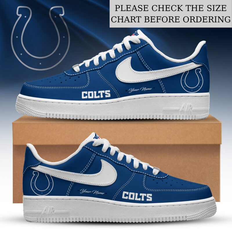 FLASH SALE - NEW CUSTOMIZED NFL17 IDC INDIANAPOLIS COLTS AF1 SHOES