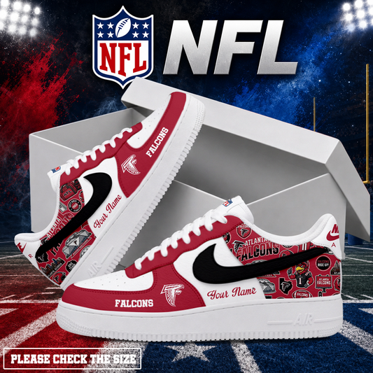 FINAL SALE - NEW CUSTOMIZED NFL18 ATF ATLANTA FALCONS AF1 SHOES