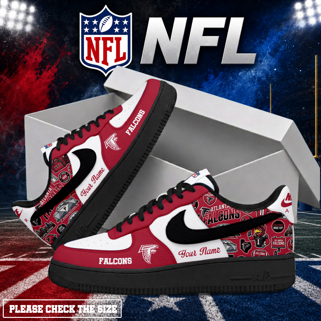 FINAL SALE - NEW CUSTOMIZED NFL18 ATF ATLANTA FALCONS AF1 SHOES