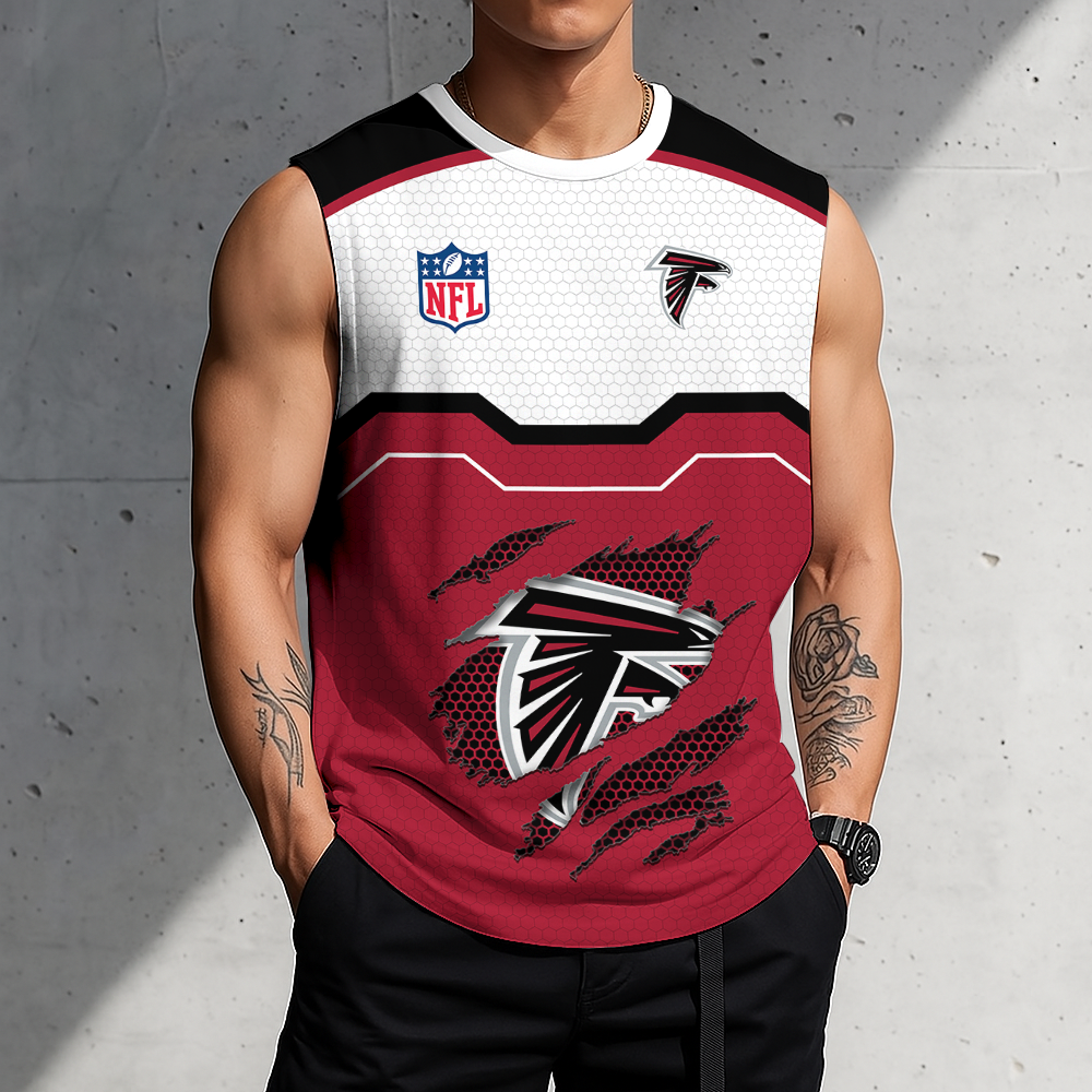FINAL SALE - NEW CUSTOMIZED NFL18 ATF ATLANTA FALCONS MEN'S GYM SHIRT
