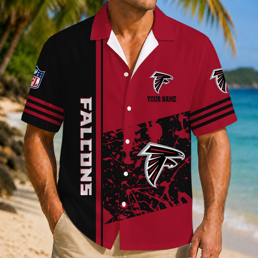 FINAL SALE - NEW CUSTOMIZED NFL18 ATF ATLANTA FALCONS UNISEX HAWAIIAN SHIRT
