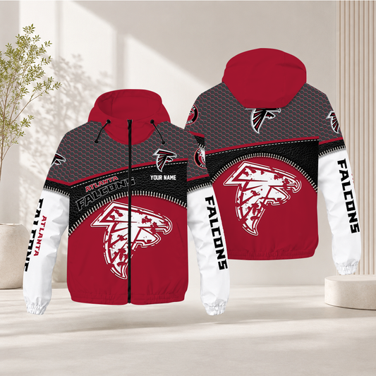 HOT DEAL - NEW CUSTOMIZED NFL18 ATF ATLANTA FALCONS WINDBREAKER JACKET