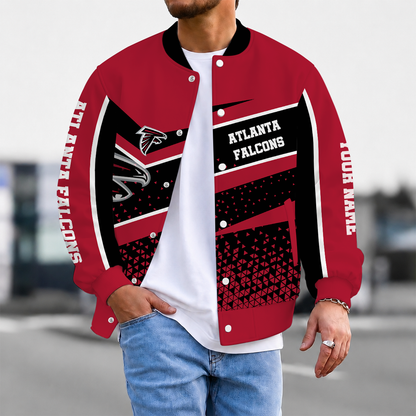 FLASH SALE - NEW CUSTOMIZED NFL18 ATF ATLANTA FALCONS SATIN VARSITY & BASEBALL JACKET