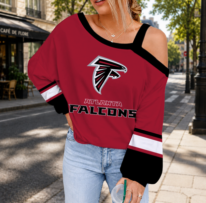 LIMITED EDITION - NEW CUSTOMIZED NFL18 ATF ATLANTA FALCONS DROP SHOULDER SWEATSHIRT