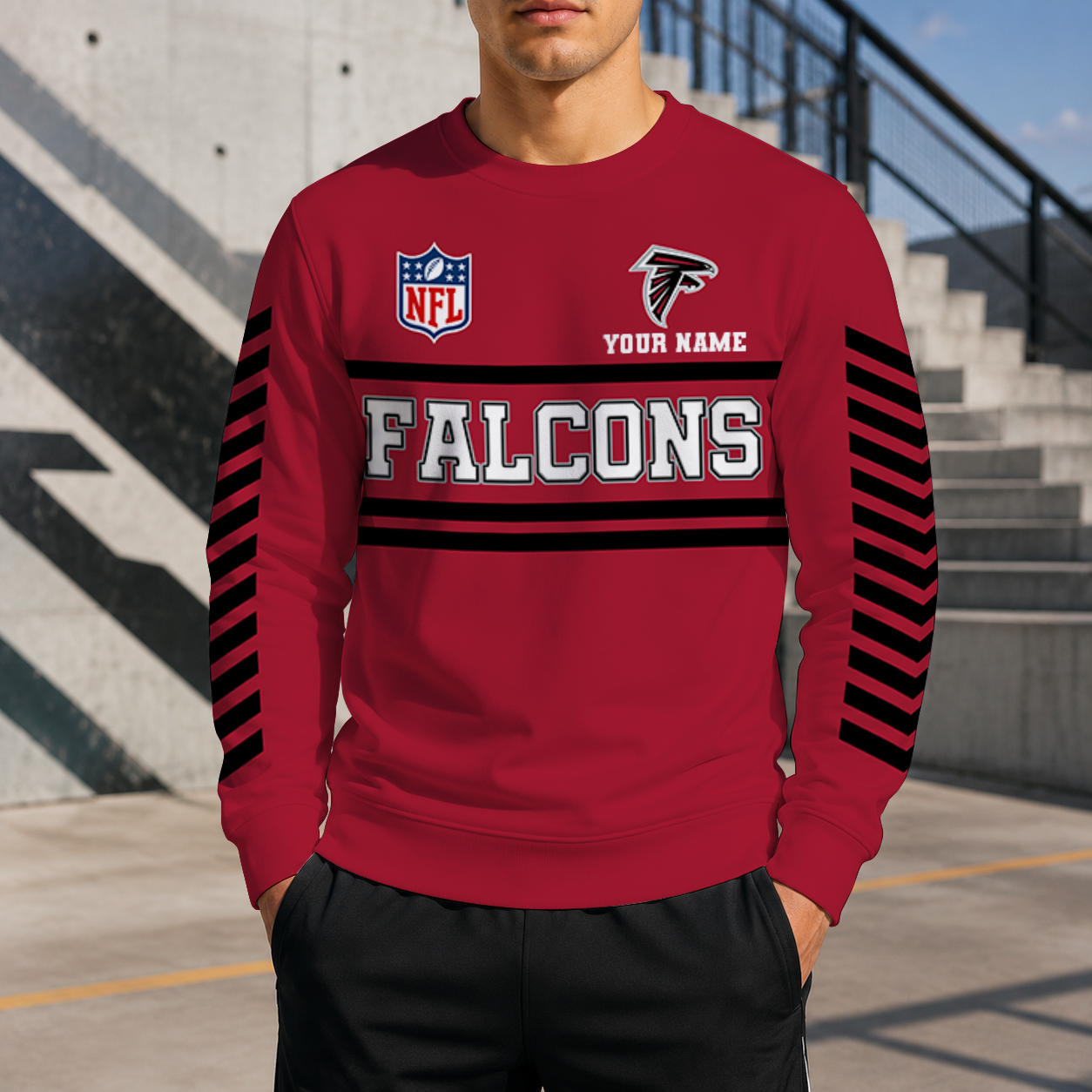 FINAL SALE - NEW CUSTOMIZED NFL18 ATF ATLANTA FALCONS UNISEX SWEATSHIRT