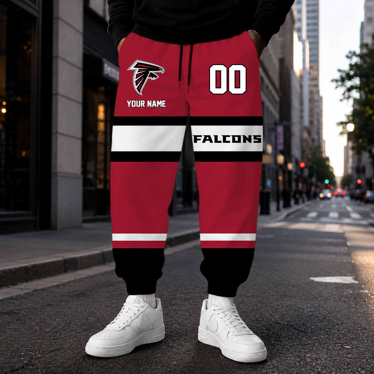 EXCLUSIVE EDITION - NEW CUSTOMIZED NFL18 ATF ATLANTA FALCONS SWEATPANTS