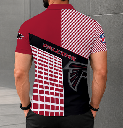 FINAL SALE - NEW CUSTOMIZED NFL18 ATF ATLANTA FALCONS POLO SHIRT