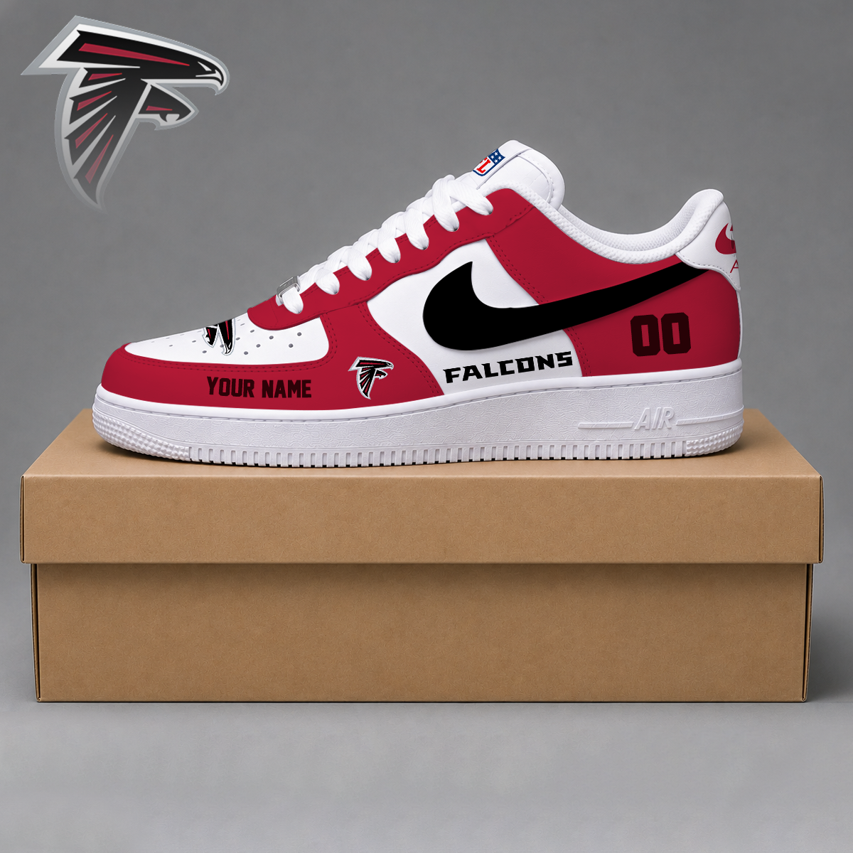 ELITE EDITION - NEW CUSTOMIZED NFL18 ATF ATLANTA FALCONS AF1 SHOES