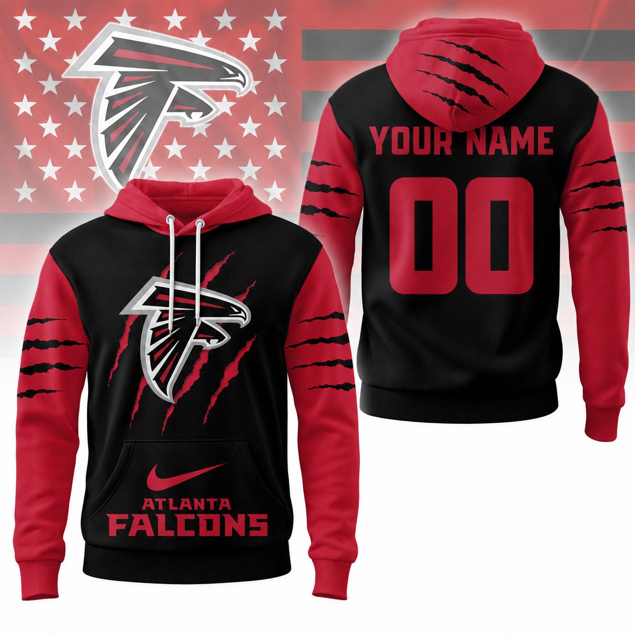 VIRAL EDITION - NEW CUSTOMIZED NFL18 ATF ATLANTA FALCONS T-SHIRT, POLO SHIRT, ZIP POLO SHIRT, SWEATSHIRT, HOODIE & ZIP HOODIE