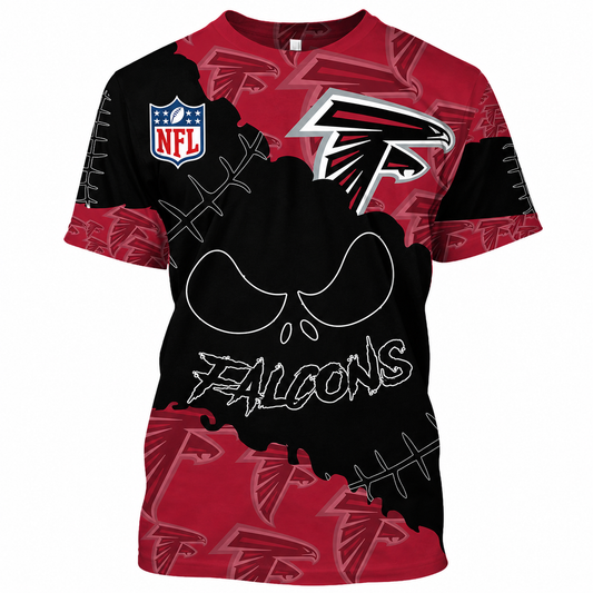 SPECIAL EDITION - NEW CUSTOMIZED NFL18 ATF ATLANTA FALCONS HALLOWEEN SKULL APPAREL FOR FANS