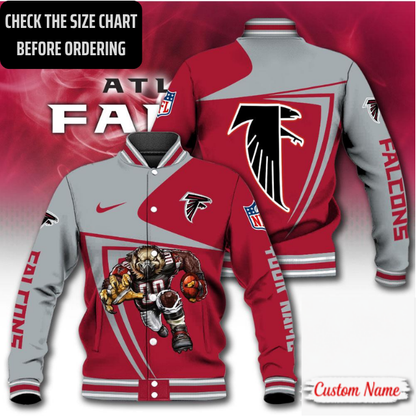 LIMITED EDITION - NEW CUSTOMIZED NFL18 ATF ATLANTA FALCONS SATIN VARSITY & BASEBALL JACKET