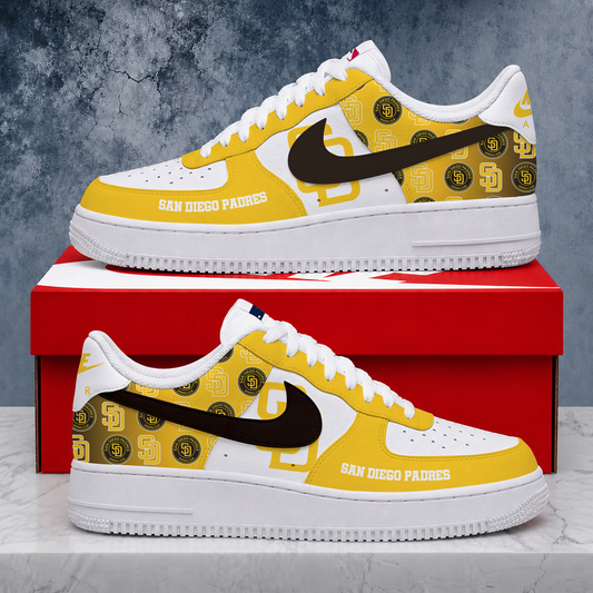 VIRAL EDITION - NEW CUSTOMIZED MLB18 SDP SAN DIEGO PADRES AF1 SHOES
