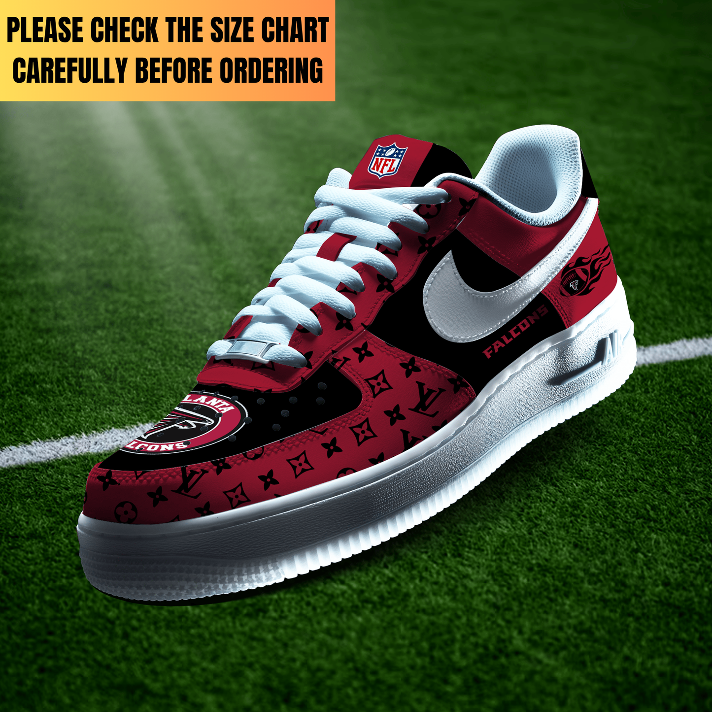 VIRAL EDITION - NEW CUSTOMIZED NFL18 ATF ATLANTA FALCONS AF1 SHOES