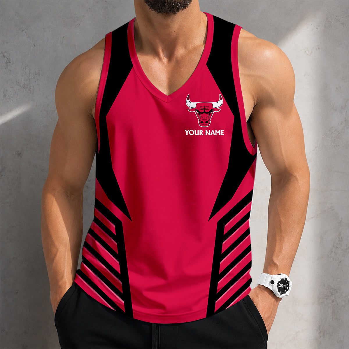 SPECIAL EDITION - NEW CUSTOMIZED NBA19 CBU CHICAGO BULLS MEN'S TANK TOP