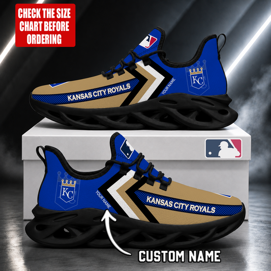 FINAL SALE - NEW CUSTOMIZED MLB19 KCR KANSAS CITY ROYALS MAX SOUL SHOES