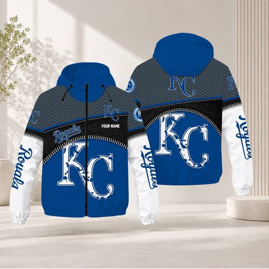 FINAL SALE - NEW CUSTOMIZED MLB19 KCR KANSAS CITY ROYALS WINDBREAKER JACKET