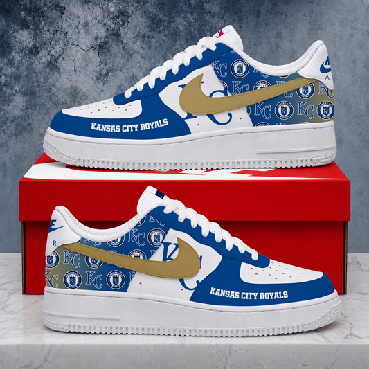 VIRAL EDITION - NEW CUSTOMIZED MLB19 KCR KANSAS CITY ROYALS AF1 SHOES