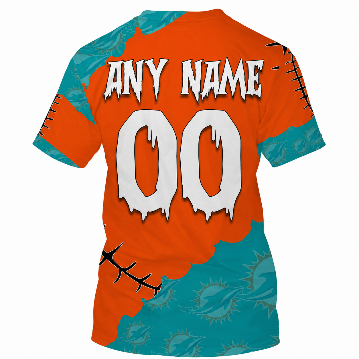 SPECIAL EDITION - NEW CUSTOMIZED NFL19 MDP MIAMI DOLPHINS HALLOWEEN SKULL APPAREL FOR FANS
