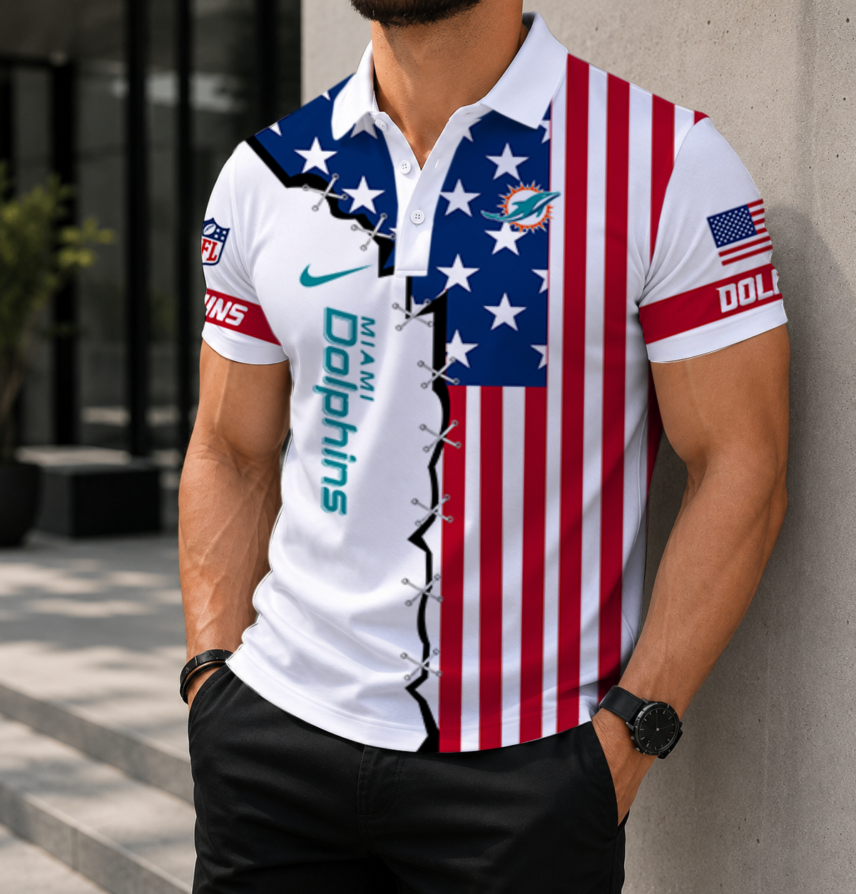 LIMITED EDITION - NEW CUSTOMIZED NFL19 MDP MIAMI DOLPHINS POLO SHIRT, ZIP POLO SHIRT & T-SHIRTS