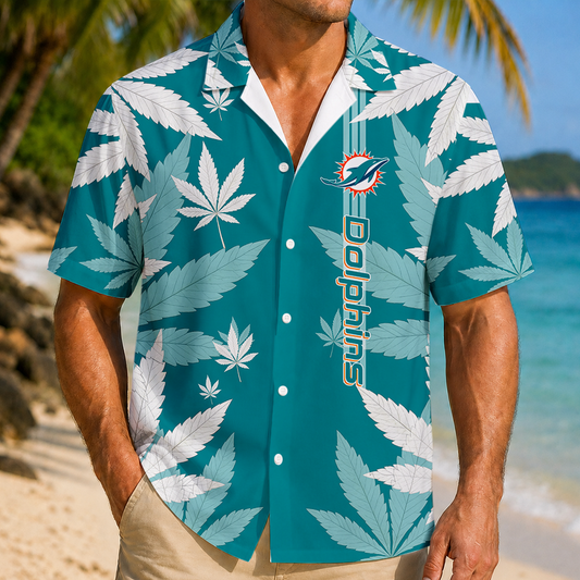 FINAL SALE - NEW CUSTOMIZED NFL19 MDP MIAMI DOLPHINS UNISEX HAWAIIAN SHIRT