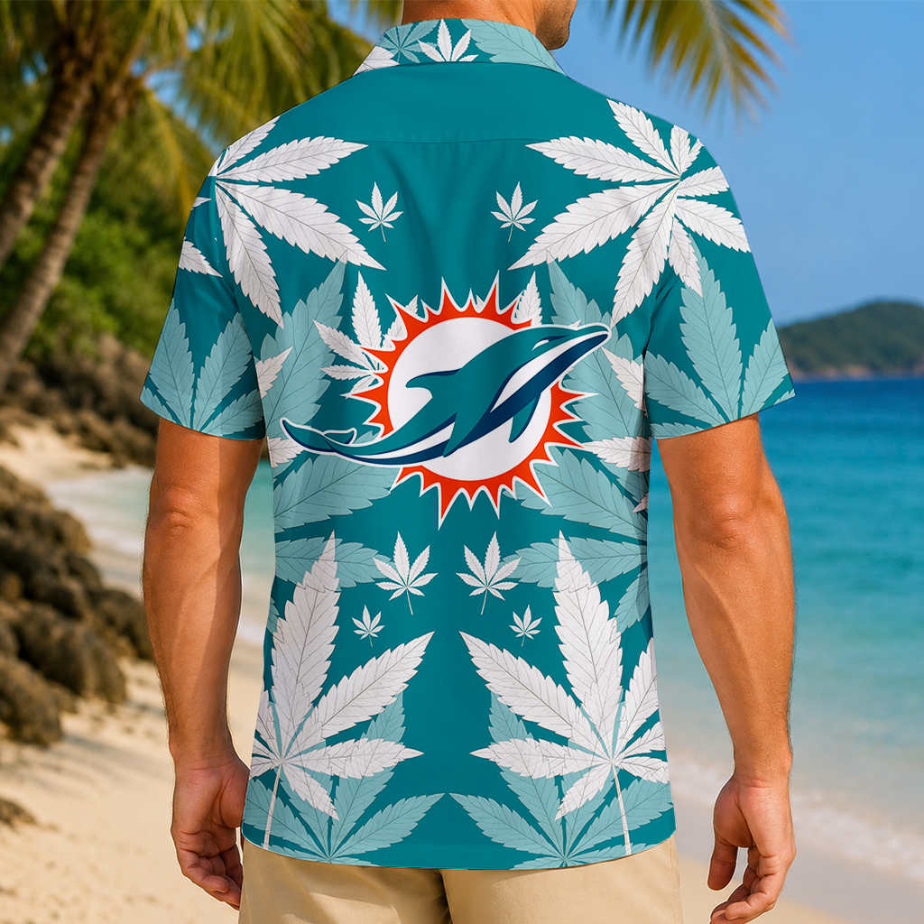 FINAL SALE - NEW CUSTOMIZED NFL19 MDP MIAMI DOLPHINS UNISEX HAWAIIAN SHIRT