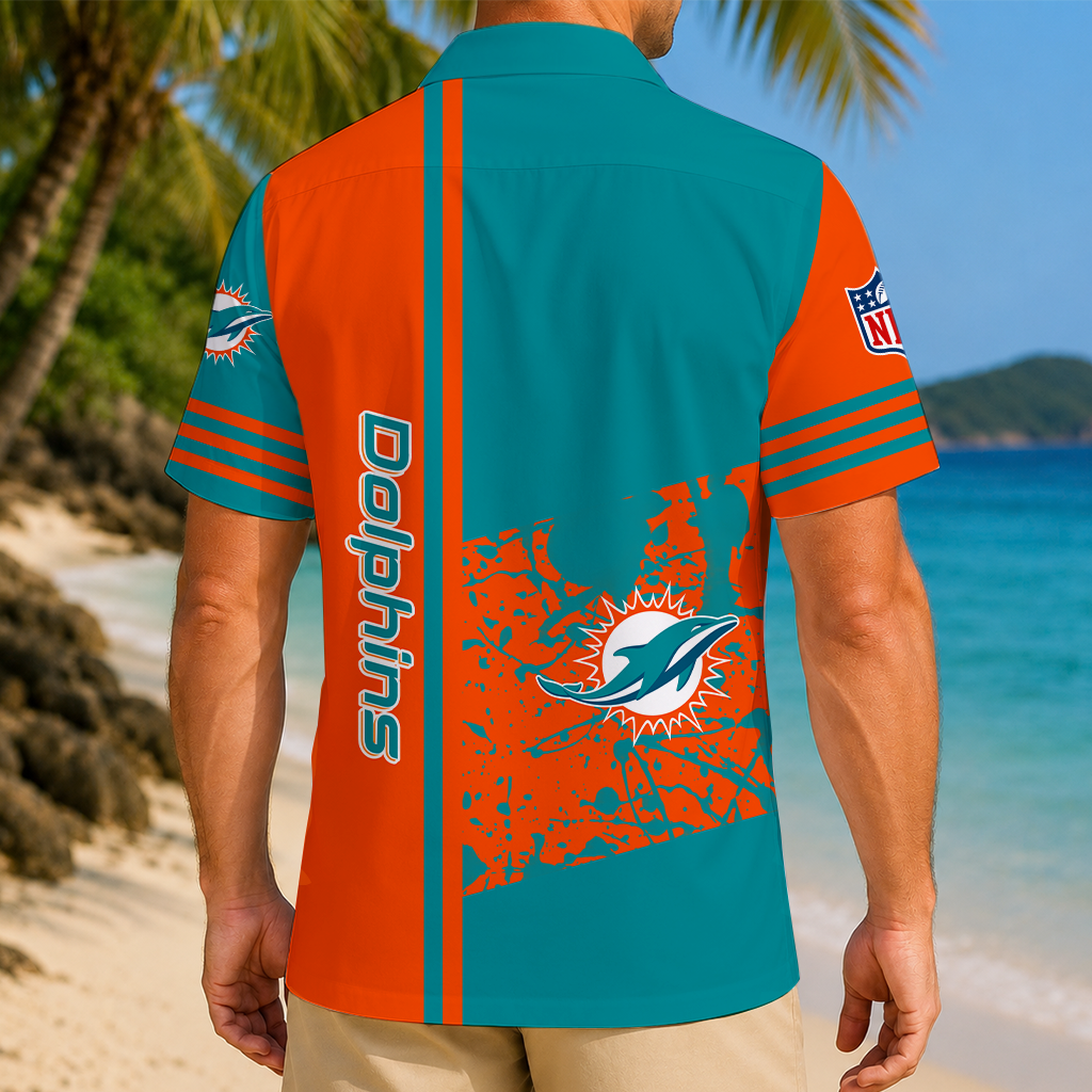 FINAL SALE - NEW CUSTOMIZED NFL19 MDP MIAMI DOLPHINS UNISEX HAWAIIAN SHIRT