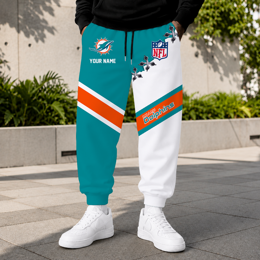 FLASH SALE - NEW CUSTOMIZED NFL19 MDP MIAMI DOLPHINS SWEATPANTS