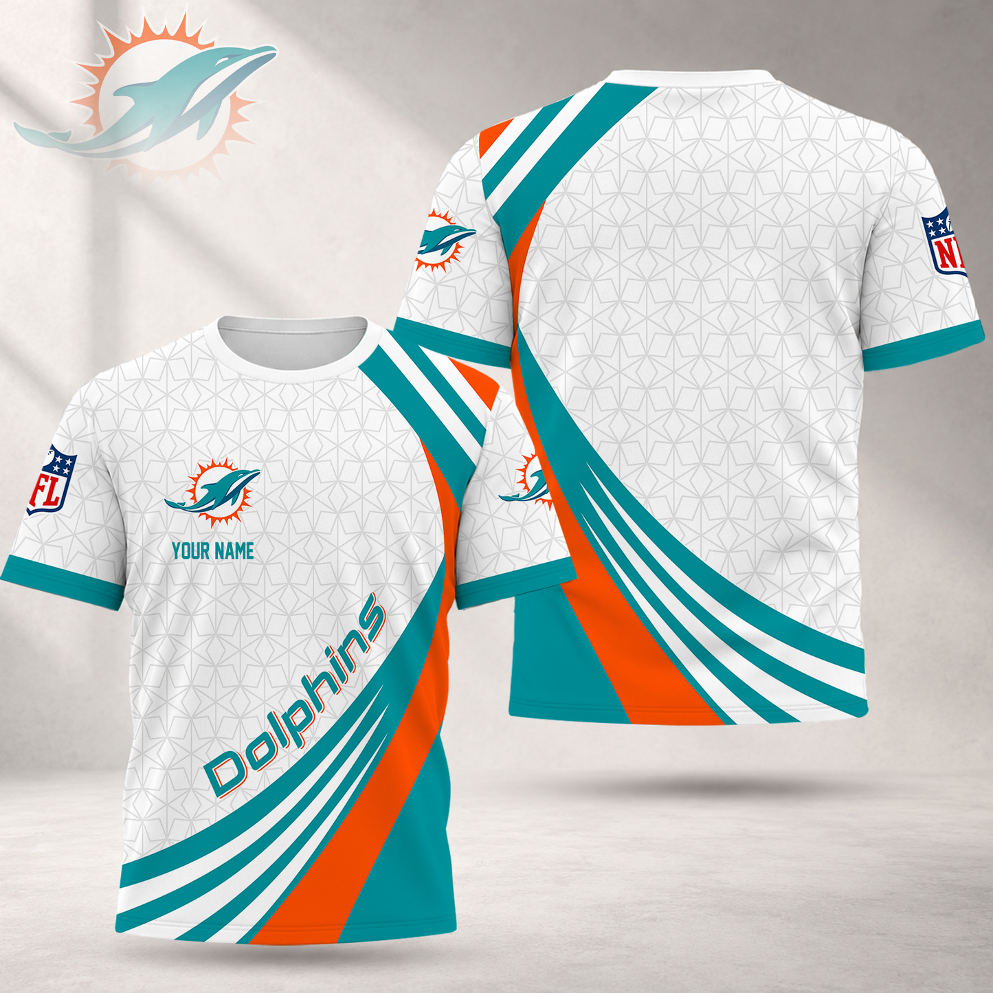 FINAL SALE - NEW CUSTOMIZED NFL19 MDP MIAMI DOLPHINS T-SHIRT, POLO SHIRT, ZIP POLO SHIRT, SWEATSHIRT, HOODIE & ZIP HOODIE