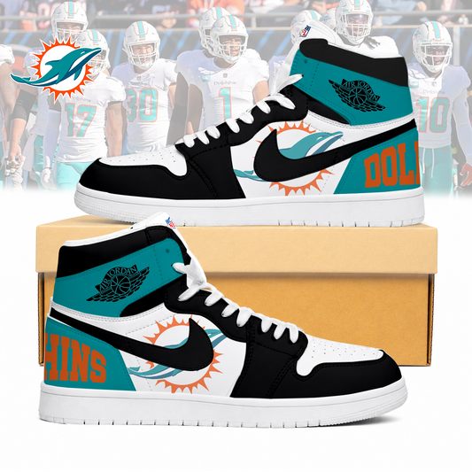 LIMITED EDITION - NEW CUSTOMIZED NFL19 MDP MIAMI DOLPHINS AIR JORDAN SNEAKERS