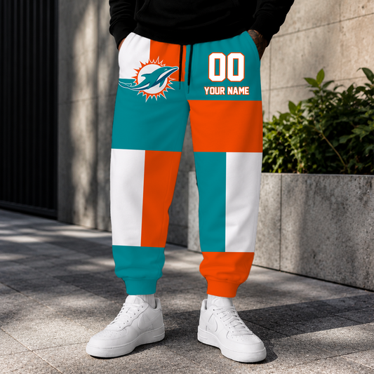 VIRAL EDITION - NEW CUSTOMIZED NFL19 MDP MIAMI DOLPHINS SWEATPANTS
