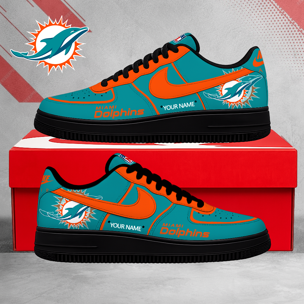 EXCLUSIVE EDITION - NEW CUSTOMIZED NFL19 MDP MIAMI DOLPHINS AF1 SHOES