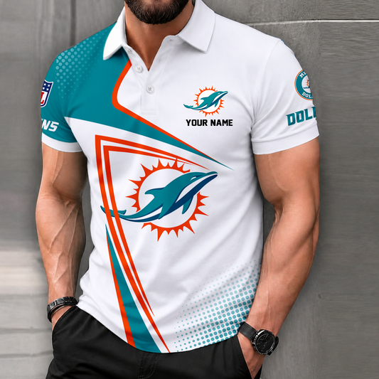 FINAL SALE - NEW CUSTOMIZED NFL19 MDP MIAMI DOLPHINS T-SHIRT, POLO SHIRT, ZIP POLO SHIRT, SWEATSHIRT, HOODIE & ZIP HOODIE