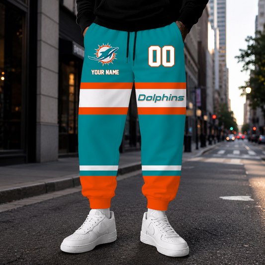 EXCLUSIVE EDITION - NEW CUSTOMIZED NFL19 MDP MIAMI DOLPHINS SWEATPANTS