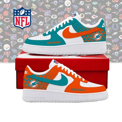 SPECIAL EDITION - NEW CUSTOMIZED NFL19 MDP MIAMI DOLPHINS AF1 SHOES