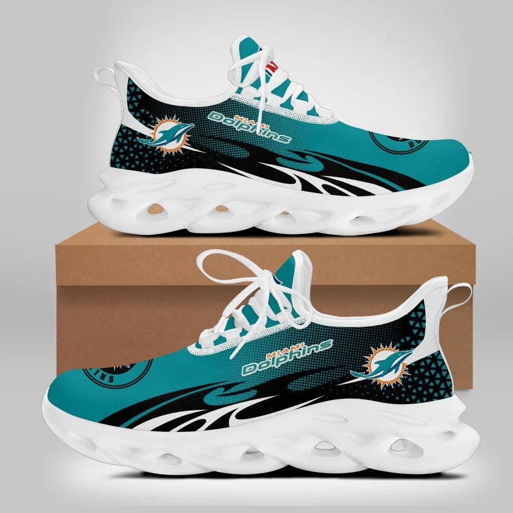 VIRAL EDITION - NEW CUSTOMIZED NFL19 MDP MIAMI DOLPHINS UNISEX MAX SOUL SHOES