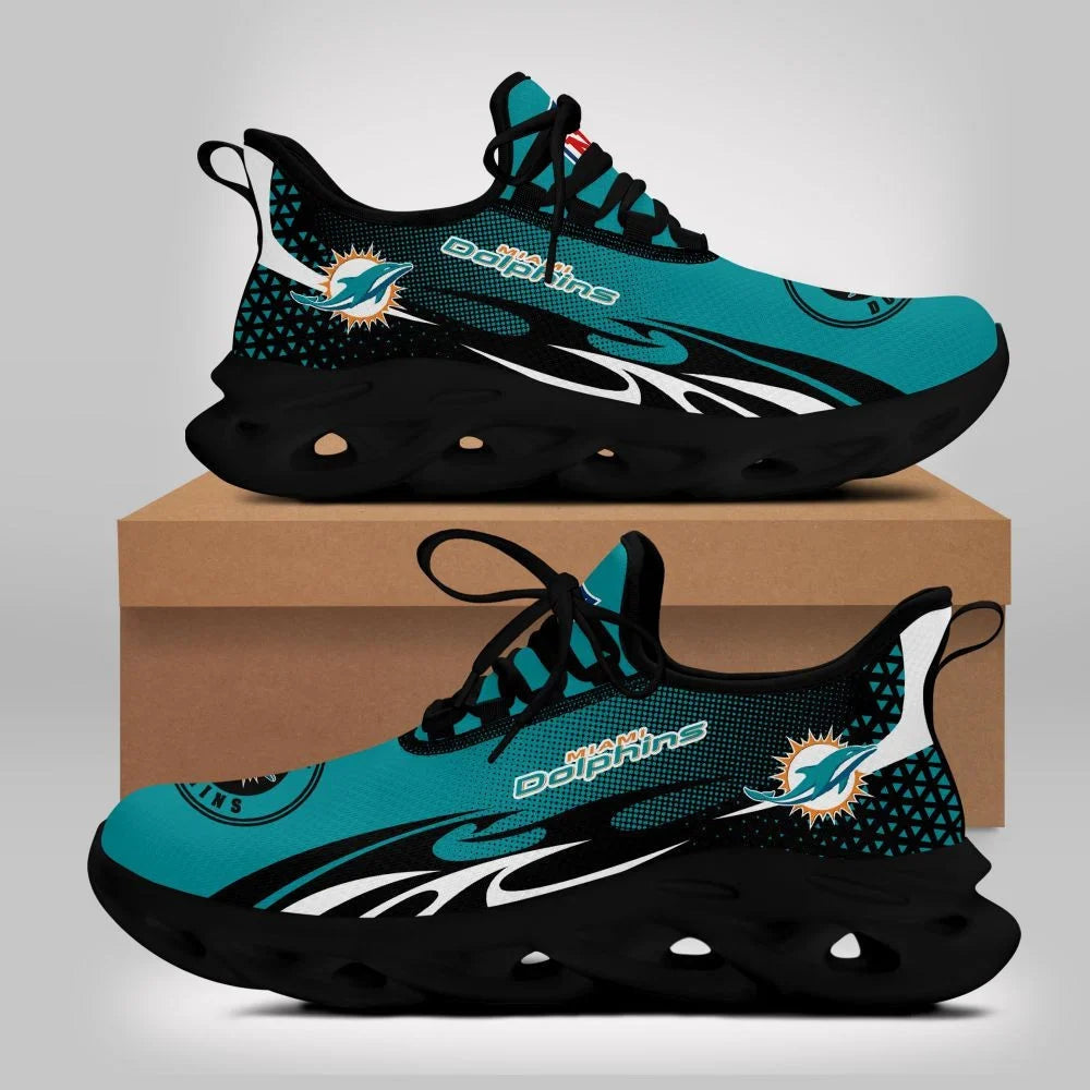 VIRAL EDITION - NEW CUSTOMIZED NFL19 MDP MIAMI DOLPHINS UNISEX MAX SOUL SHOES
