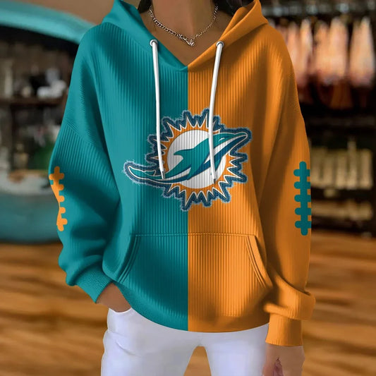 VIRAL EDITION - NEW CUSTOMIZED NFL19 MDP MIAMI DOLPHINS RIBBED HOODIE & SWEATSHIRT