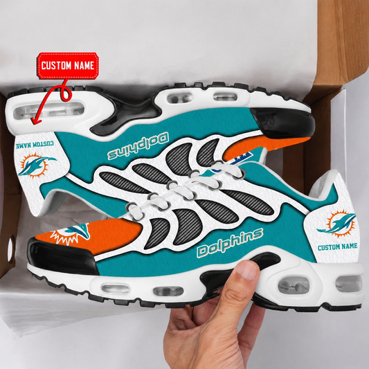 HOT DEAL - NEW CUSTOMIZED NFL19 MDP MIAMI DOLPHINS AIR MAX PLUS SNEAKERS