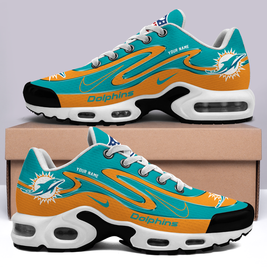 FINAL SALE - NEW CUSTOMIZED NFL19 MDP MIAMI DOLPHINS AIR MAX PLUS SNEAKERS