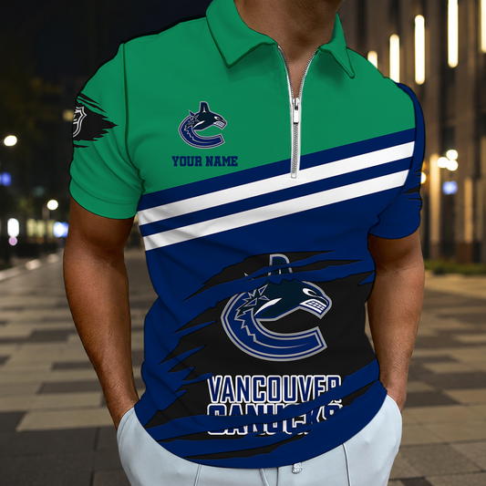 VIRAL EDITION - NEW CUSTOMIZED NHL19 VCC VANCOUVER CANUCKS T-SHIRT, POLO SHIRT, ZIP POLO SHIRT, SWEATSHIRT, HOODIE & ZIP HOODIE