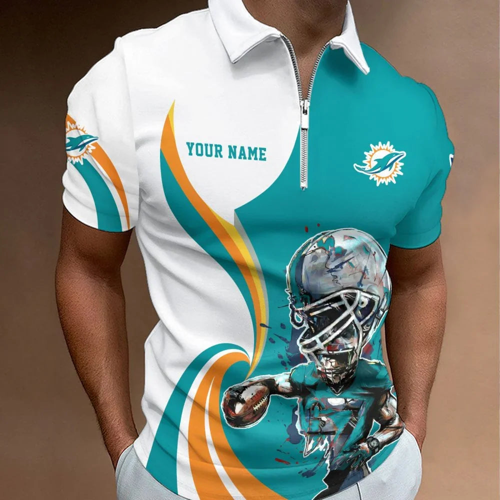 SPECIAL EDITION - NEW CUSTOMIZED NFL19 MDP MIAMI DOLPHINS T-SHIRT, POLO SHIRT, ZIP POLO SHIRT, SWEATSHIRT, HOODIE & ZIP HOODIE