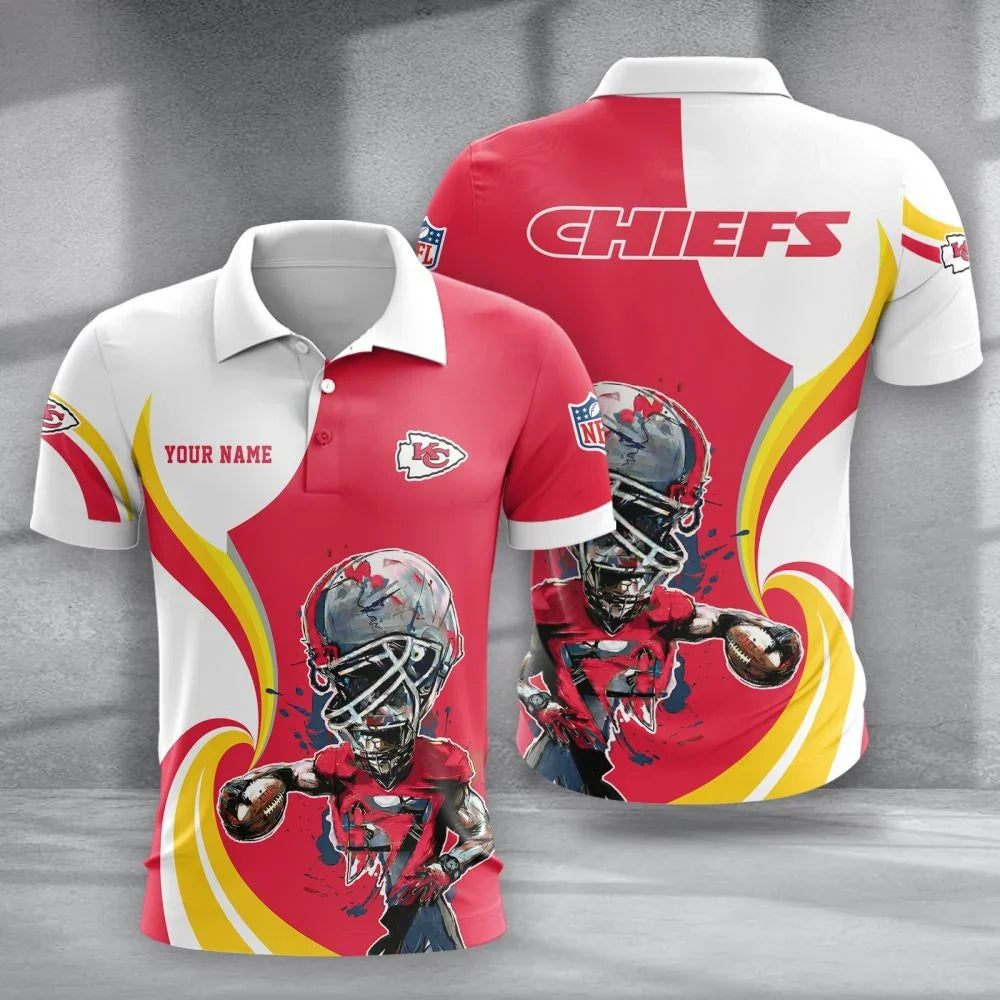 SPECIAL EDITION - NEW CUSTOMIZED NFL01 KCC KANSAS CITY CHIEFS T-SHIRT, POLO SHIRT, ZIP POLO SHIRT, SWEATSHIRT, HOODIE & ZIP HOODIE