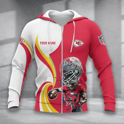 SPECIAL EDITION - NEW CUSTOMIZED NFL01 KCC KANSAS CITY CHIEFS T-SHIRT, POLO SHIRT, ZIP POLO SHIRT, SWEATSHIRT, HOODIE & ZIP HOODIE