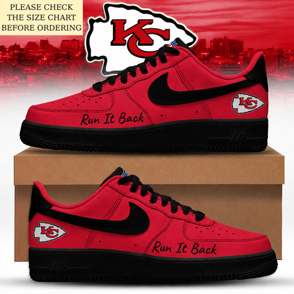 HOT DEAL - NEW CUSTOMIZED NFL01 KCC KANSAS CITY CHIEFS AF1 SHOES