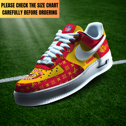 VIRAL EDITION - NEW CUSTOMIZED NFL01 KCC KANSAS CITY CHIEFS AF1 SHOES