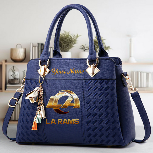 LIMITED EDITION - NEW CUSTOMIZED NFL22 LAR LOS ANGELES RAMS LUXURY HANDBAG IN MULTIPLE COLORS