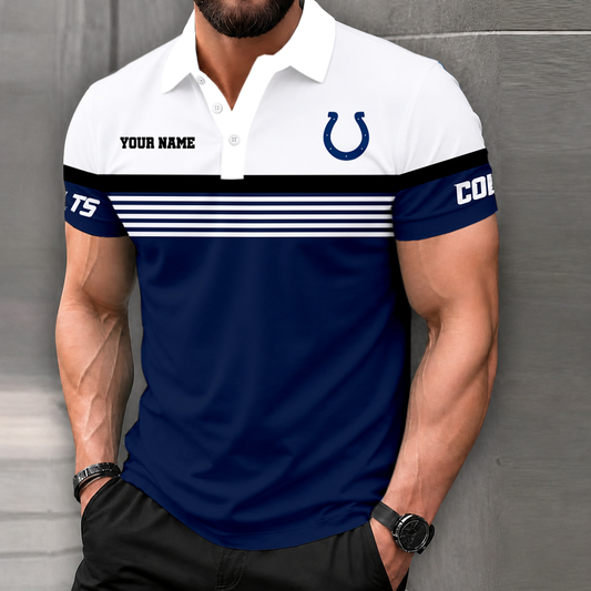 FINAL SALE - NEW CUSTOMIZED NFL17 IDC INDIANAPOLIS COLTS POLO SHIRT